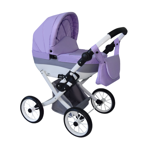 Wózek dla lalek głęboki Dalia - Fioletowy