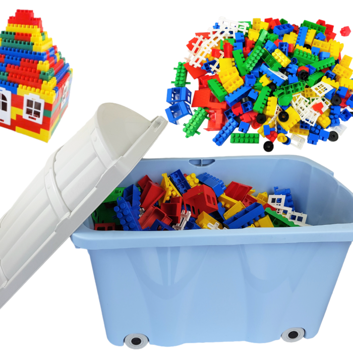 KLOCKI KONSTRUKCYJNE W POJEMNIKU 500 el POLSKIE