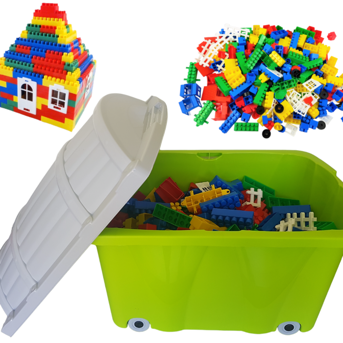 KLOCKI KONSTRUKCYJNE W POJEMNIKU 500 el POLSKIE