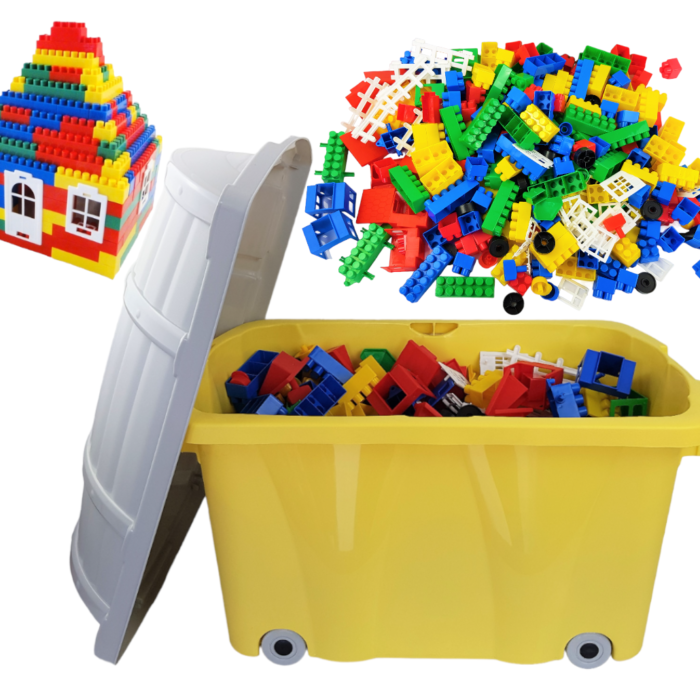 KLOCKI KONSTRUKCYJNE W POJEMNIKU 500 el POLSKIE