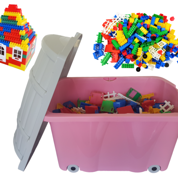 KLOCKI KONSTRUKCYJNE W POJEMNIKU 500 el POLSKIE